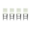 Tabourets de bar lot de 4 blanc similicuir 