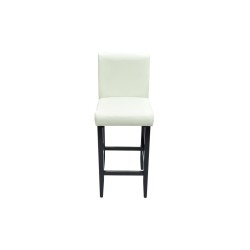 Tabourets de bar lot de 4 blanc similicuir 