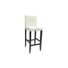 Tabourets de bar lot de 4 blanc similicuir 