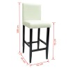 Tabourets de bar lot de 4 blanc similicuir 