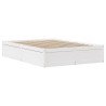 Cadre de lit sans matelas blanc 120x200 cm bois de pin massif 