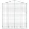 Paniers à gabions arqués 2 pcs 200x50x200/220 cm Fer galvanisé 