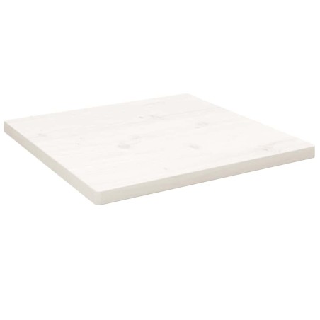 Dessus de table blanc 40x40x2,5 cm bois de pin massif 