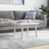 Dessus de table blanc 40x40x2,5 cm bois de pin massif 
