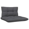 Salon de jardin 5 pcs avec coussins anthracite bois de pin 