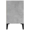 Table de chevet avec pieds en métal gris béton 40x30x50 cm 