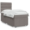 Sommier à lattes de lit avec matelas Taupe 90x190 cm Tissu 