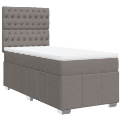 Sommier à lattes de lit avec matelas Taupe 90x190 cm Tissu 