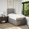 Sommier à lattes de lit avec matelas Taupe 90x190 cm Tissu 