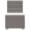 Sommier à lattes de lit avec matelas Taupe 90x190 cm Tissu 