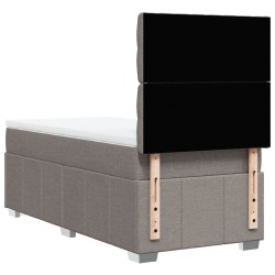 Sommier à lattes de lit avec matelas Taupe 90x190 cm Tissu 
