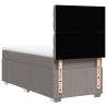 Sommier à lattes de lit avec matelas Taupe 90x190 cm Tissu 