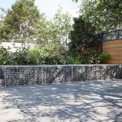 Panier gabion avec couvercle 1100x100x50 cm fer galvanisé 