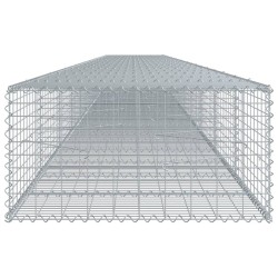 Panier gabion avec couvercle 1100x100x50 cm fer galvanisé 