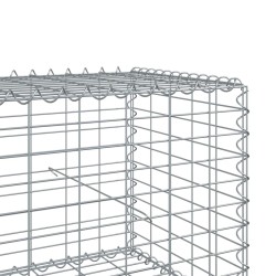 Panier gabion avec couvercle 1100x100x50 cm fer galvanisé 