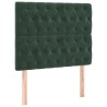 Sommier à lattes de lit avec matelas Vert foncé 90x190 cm 