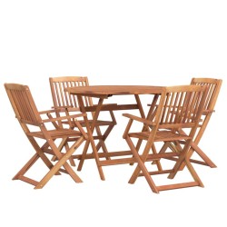 Ensemble à manger de jardin 5 pcs Bois d'acacia solide 