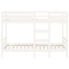 Lit superposé sans matelas blanc 90x190 cm bois de pin massif 