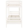 Lit superposé sans matelas blanc 90x190 cm bois de pin massif 