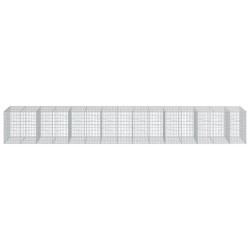 Panier gabion avec couvercle 750x100x100 cm fer galvanisé 