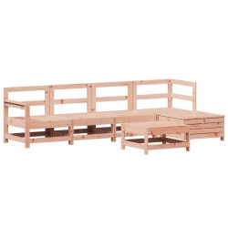 Salon de jardin 6 pcs bois massif sapin de douglas 