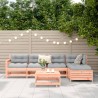 Salon de jardin 6 pcs bois massif sapin de douglas 