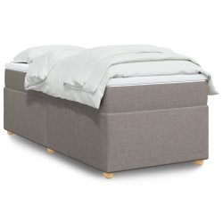 Sommier à lattes de lit avec matelas Taupe 80x200 cm Tissu 