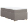 Sommier à lattes de lit avec matelas Taupe 80x200 cm Tissu 