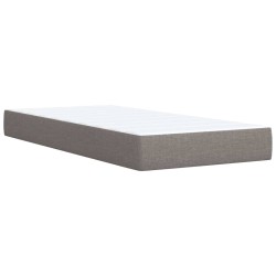 Sommier à lattes de lit avec matelas Taupe 80x200 cm Tissu 