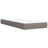 Sommier à lattes de lit avec matelas Taupe 80x200 cm Tissu 