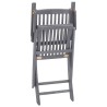 Chaises pliables d'extérieur lot de 8 et coussins Bois d'acacia 