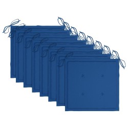 Chaises pliables d'extérieur lot de 8 et coussins Bois d'acacia 