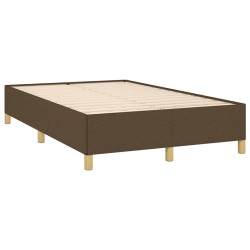 Sommier à lattes de lit et matelas marron foncé 120x190cm tissu 