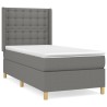 Sommier à lattes de lit avec matelas Gris foncé 80x200 cm Tissu 