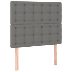 Sommier à lattes de lit avec matelas Gris foncé 80x200 cm Tissu 