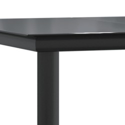 Ensemble à manger de jardin 5 pcs noir textilène et acier 