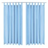 Rideau occultant avec boucles 2 pcs 140 x 225 cm Turquoise 
