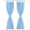 Rideau occultant avec boucles 2 pcs 140 x 225 cm Turquoise 