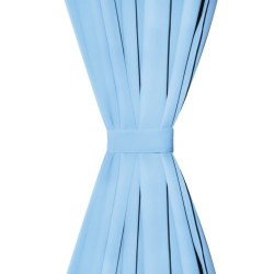 Rideau occultant avec boucles 2 pcs 140 x 225 cm Turquoise 