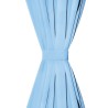 Rideau occultant avec boucles 2 pcs 140 x 225 cm Turquoise 