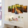 Set de toiles murales imprimées Forêt 100 x 50 cm 