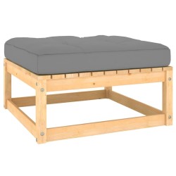 Salon de jardin 5 pcs avec coussins Bois de pin massif 