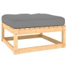 Salon de jardin 5 pcs avec coussins Bois de pin massif 