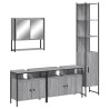 Ensemble de meubles de salle de bain 4 pcs Sonoma gris 