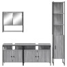 Ensemble de meubles de salle de bain 4 pcs Sonoma gris 