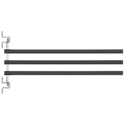 Support de tapis de selle 3 bras noir fer 