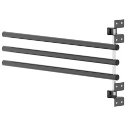 Support de tapis de selle 3 bras noir fer 