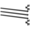 Support de tapis de selle 3 bras noir fer 
