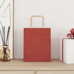 Sacs en papier 50 pcs avec poignées rouge 18x8x22 cm 