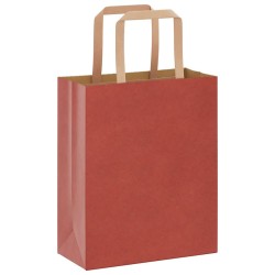 Sacs en papier 50 pcs avec poignées rouge 18x8x22 cm 